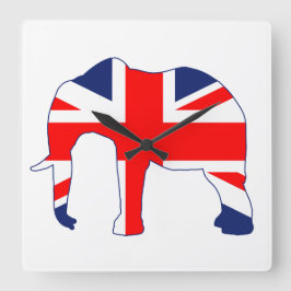 Relógio de Elefante Britânico Union Jack