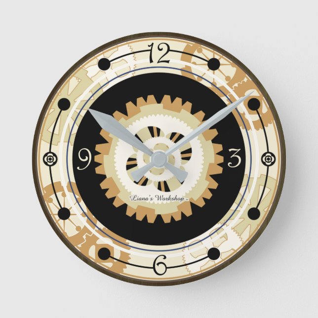 Relógio de engrenagens em camadas LW Steampunk (Frente)