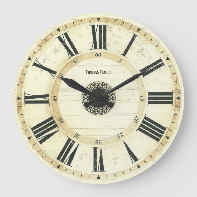 Relógio de Fazenda Russo Numeral Romano Vintage (Frente)