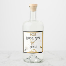 Relógio de feliz ano novo, Chapéu, Confetti, Champ