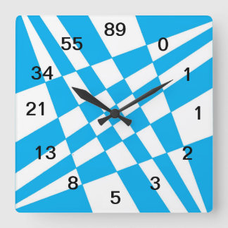 Relógio de Fibonacci com números