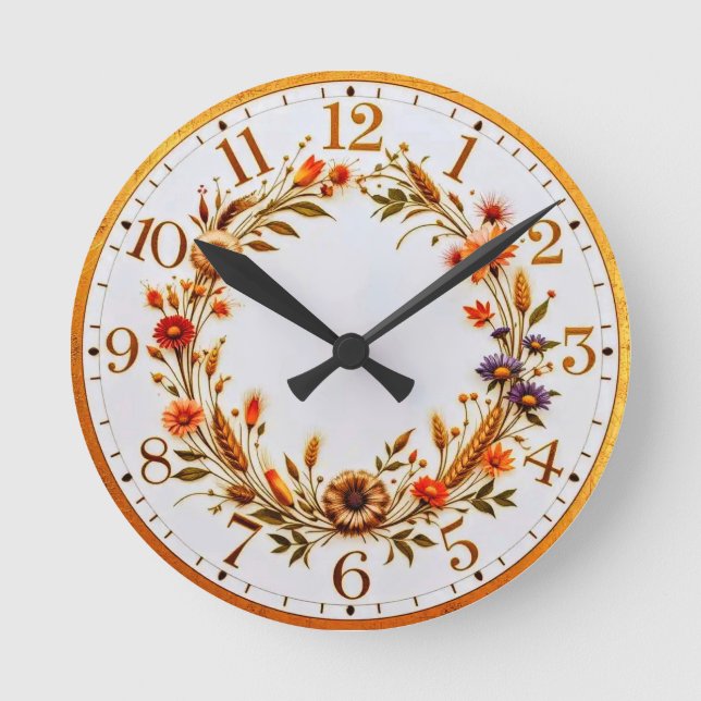 Relógio de Flor Botânico (Frente)