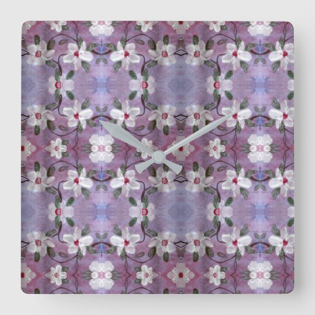 Relógio de Flor Branco (Frente)