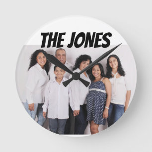 RELÓGIO DE FOTOGRAFIA DA FAMÍLIA PERSONALIZADA - A