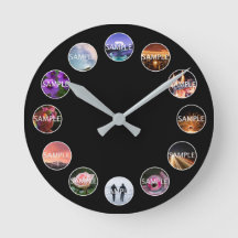 Relógio de Fotografias 12 com Quadro Branco Person