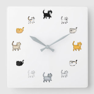 Relógio de Gatos, Quadrado