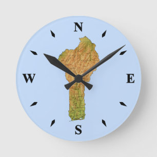 Relógio de Mapa Benin