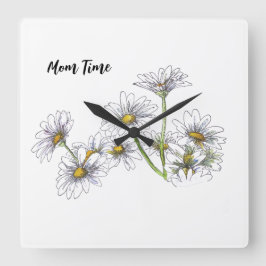 Relógio de margarida branca pessoal