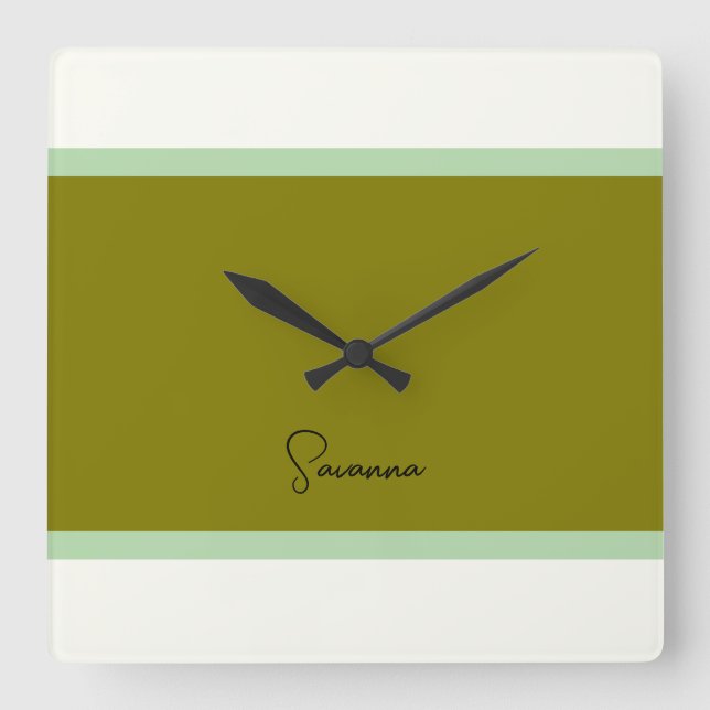 Relógio de Monograma Moderno (Frente)