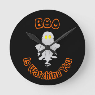 Relógio de Muro de Halloween   Boo Está Te Observa