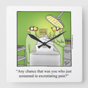 Relógio de Muro de Humor Médico