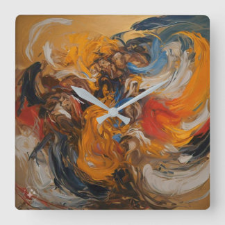 Relógio de Muro Koonig, Quadro de Madeira Preto Re