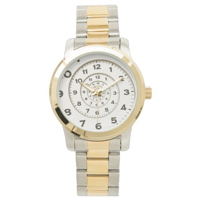 relógio de números espirais (Frente)