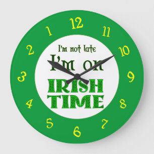 Relógio de Números Retroativos da Irlanda