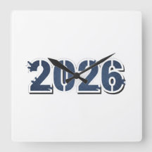 RELÓGIO DE PAREDE 2026 10,75", ACRÍLICO QUADRADO