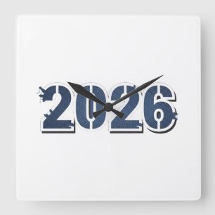 RELÓGIO DE PAREDE 2026 10,75", ACRÍLICO QUADRADO
