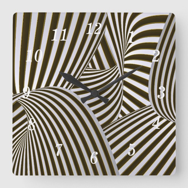 Relógio de Parede 3D Twists (Frente)