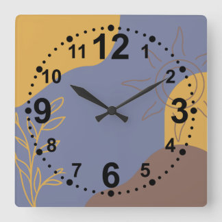 Relógio de parede Abstrato moderno com a natureza