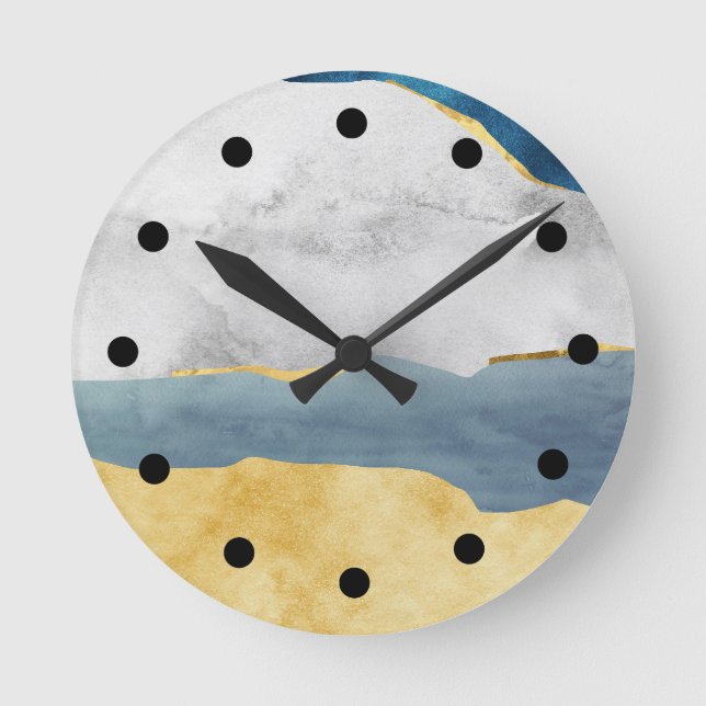Relógio de parede Abstrato moderno com Design de W (Frente)