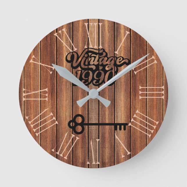 Relógio de Parede Acrílica 1990 Vintage (Frente)