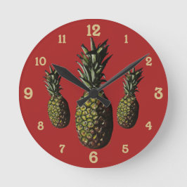 Relógio de Parede Acrílica de Ananás