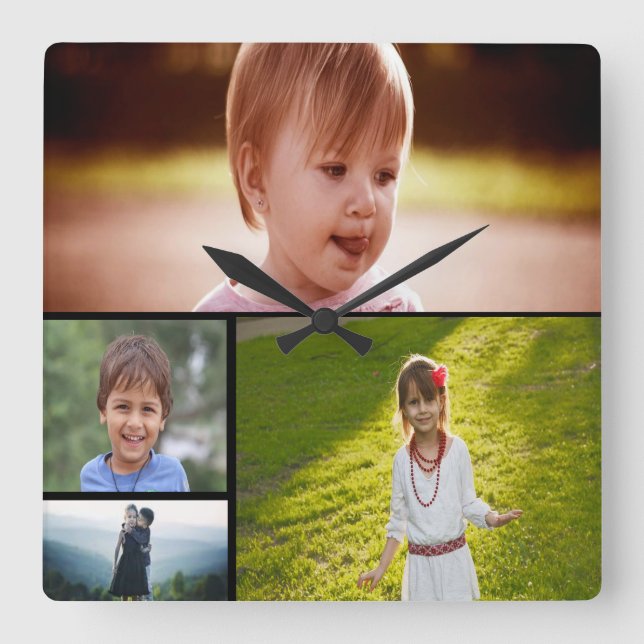 Relógio de Parede Acrílica de Fotografias Personal (Frente)