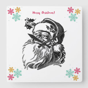 Relógio de Parede Acrílica de "Natal-Feliz"
