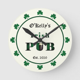 Relógio de Parede Acrílica do Bar Pub Irlandês