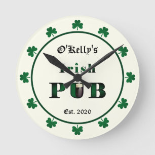 Relógio de Parede Acrílica do Bar Pub Irlandês