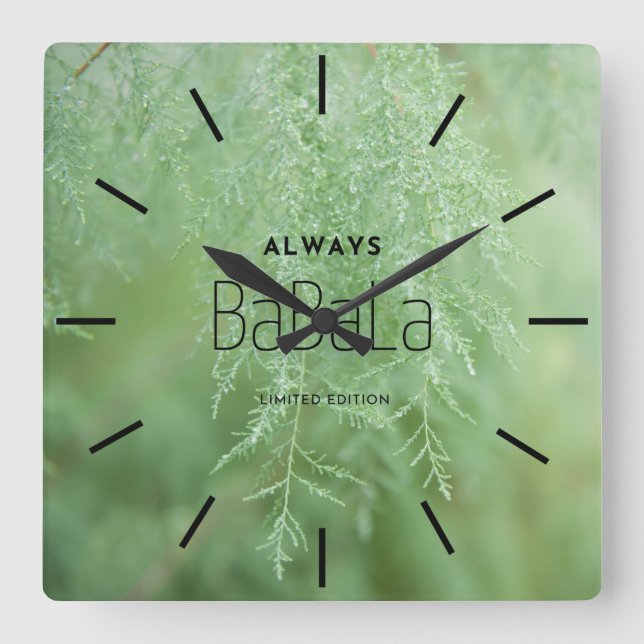 Relógio de Parede Acrílica Personalizada Elegante (Frente)