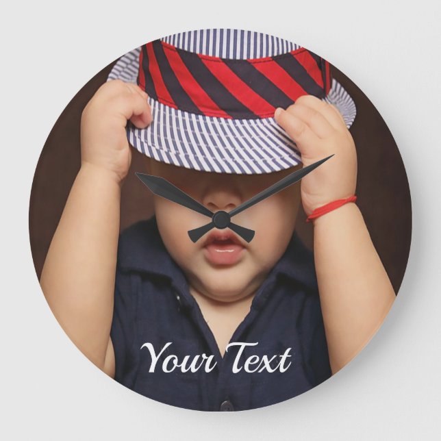 Relógio de Parede Acrílica Personalizado de Foto p (Frente)