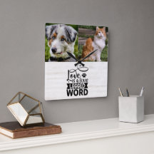 Relógio de Parede Acrílica Pet Personalizado com D