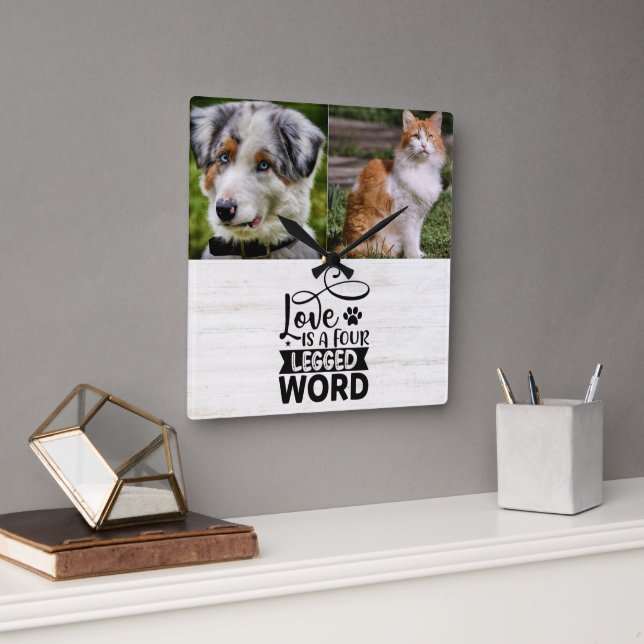 Relógio de Parede Acrílica Pet Personalizado com D (Escritório)