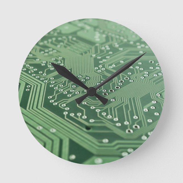 Relógio de Parede Acrílico Computer Techie (Frente)