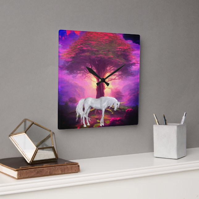 Relógio de parede acrílico quadrado de 10,75 pol (Escritório)