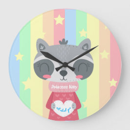 Relógio de Parede Acrílico Redondo Princesa Kitty