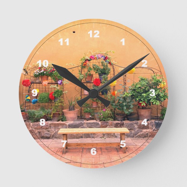 Relógio de Parede Acrínica de Jardim Pacífico (Frente)