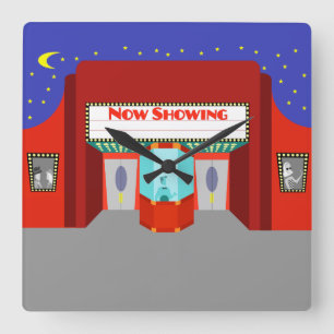 Relógio de Parede Acrínica do Cinema Retro