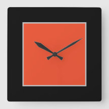 Relógio de Parede Acristalina Preto/Laranja