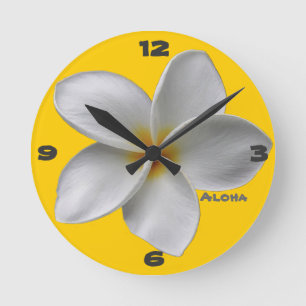 Relógio de Parede Aloha Plumeria