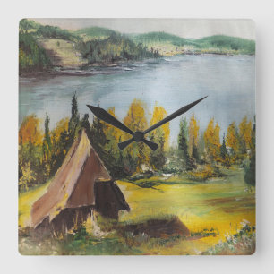 Relógio De Parede Ann Hayes, Pintura De Chalet No