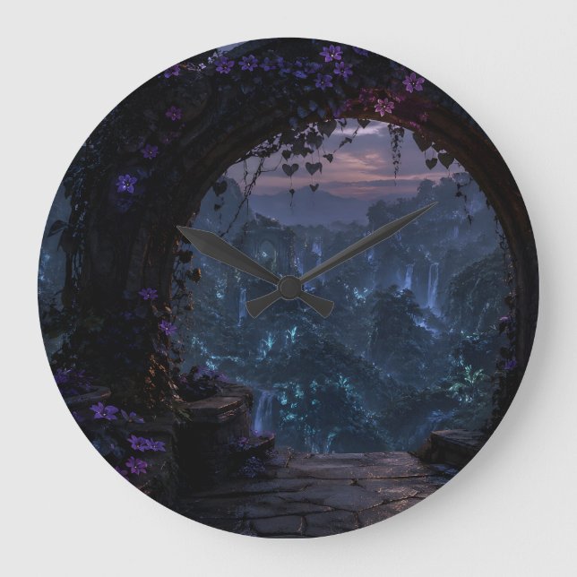Relógio de Parede Arco da Lua Wisteria (Frente)