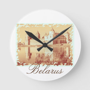 Relógio de Parede Arquitetura do Castelo de Mir da