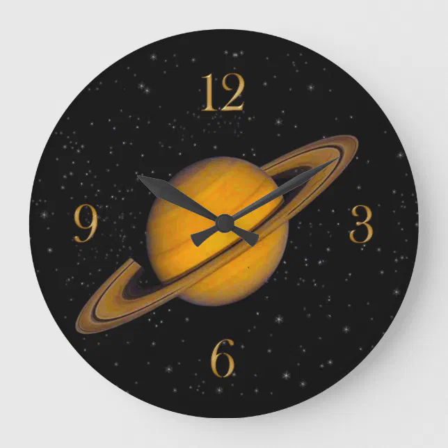 Relógio de Parede Astronômico do planeta Saturno | Zazzle Brasil