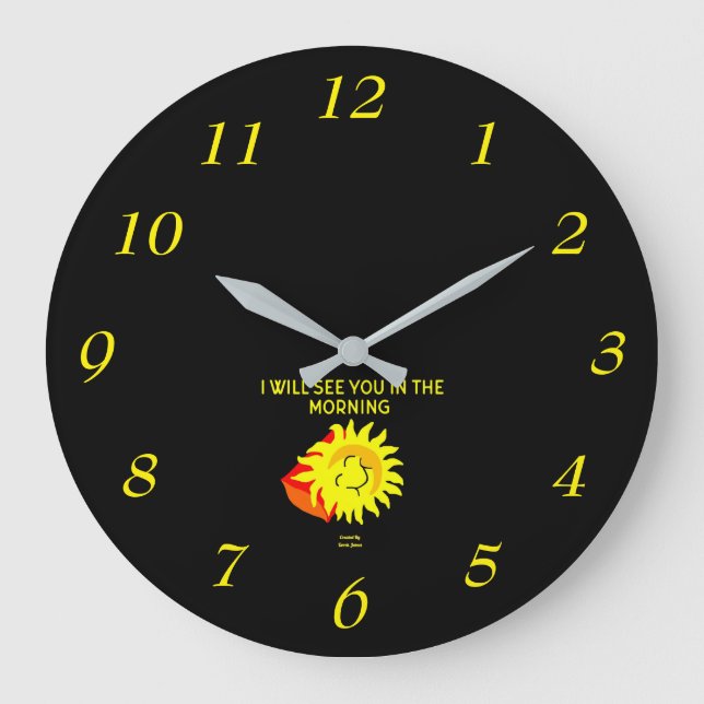 Relógio de Parede Atrelado de Sol Boa Noite (Frente)