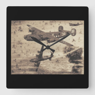 Relógio de Parede Aviária Vintage Planes