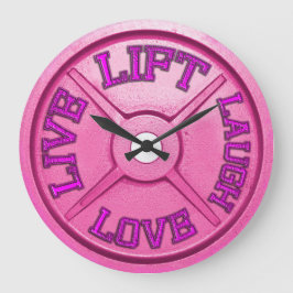 Relógio de Parede Barbell Plate - Levante, Viva, A