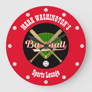Relógio de Parede Baseball Lounge