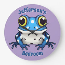 Relógio de Parede Bolinhas Azul Cute Personalizado