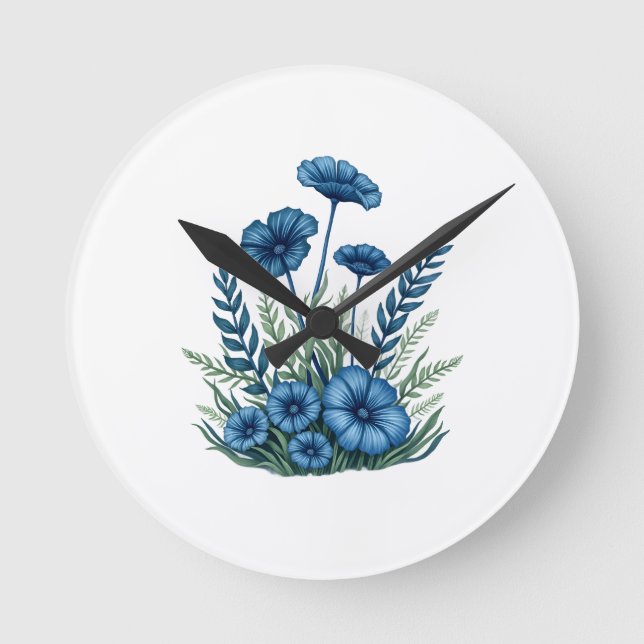 Relógio de Parede Botânico | Decoração Floral para (Frente)